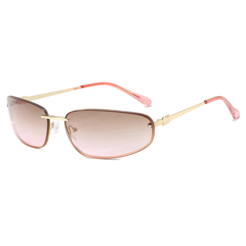 Spykay™ SG60683 Y2K Oval Frame Rimless Sunglasses