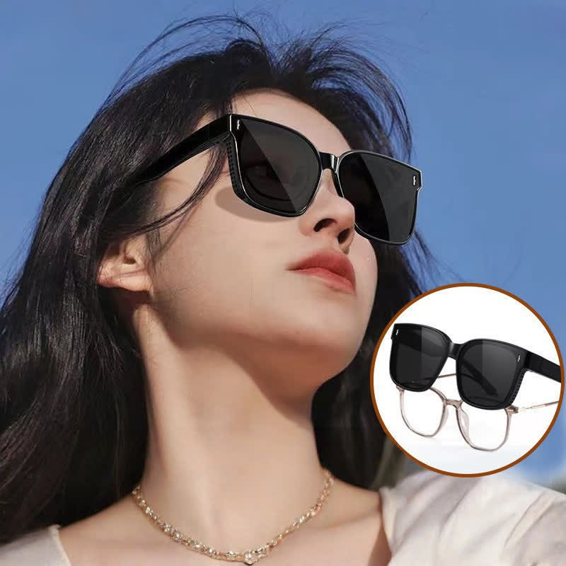 Spykay™ SG60956 Fit Over Glasses Square Frame Foldable Sunglasses for Women Men