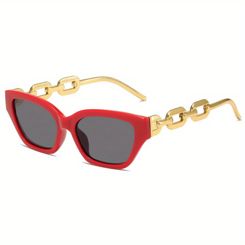 Spykay™ SG60953 Retro Cat-Eye Chain Temples Trendy Sunglasses