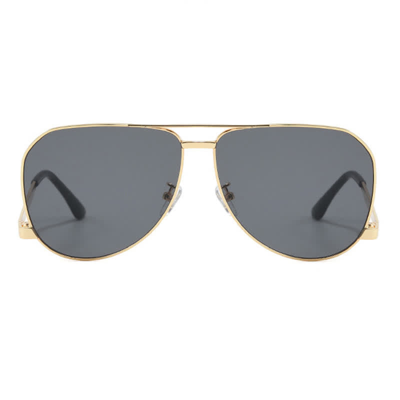 Spykay™ SG60761 Double Bridges Metal Temples Aviator Sunglasses