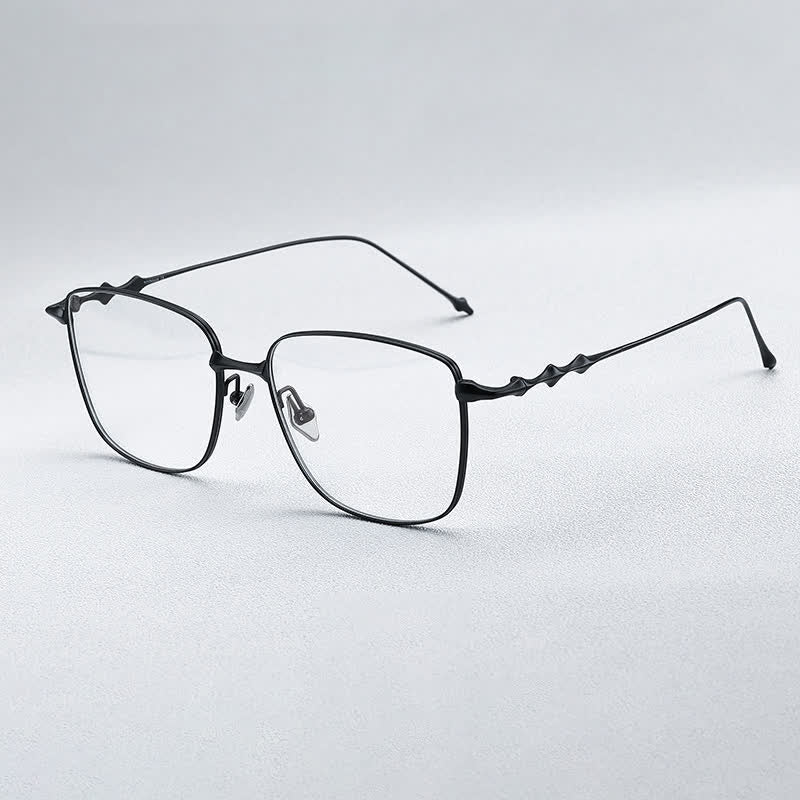 Spykay™ EG26716 Hipster Titanium Square Frame Anti-blue Light Glasses