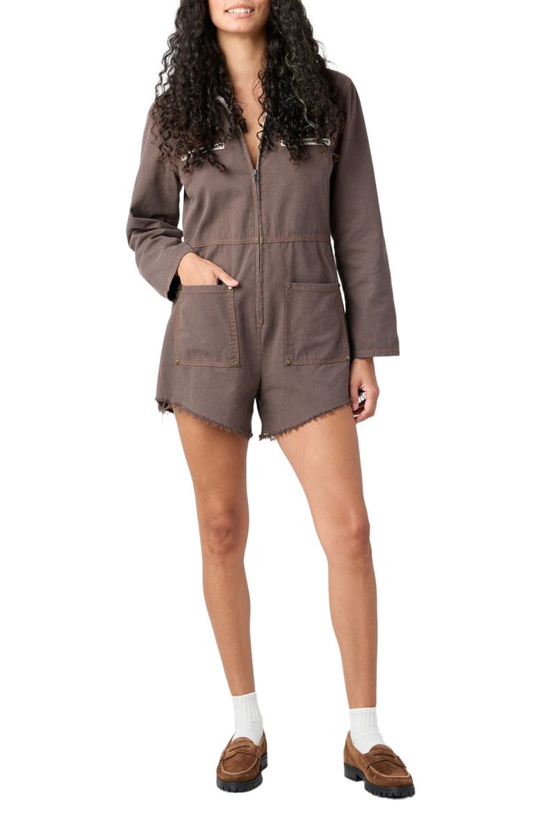 Denim Long - Sleeve Romper