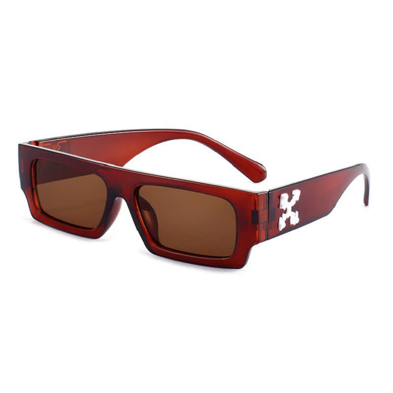 Spykay™ SG60844 Fashion 'X' Design Rectangle Small Frame Sunglasses