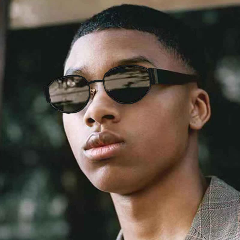 Spykay™ SG60707 Oval Frames Metal Temples Retro-Vinatge Sunglasses