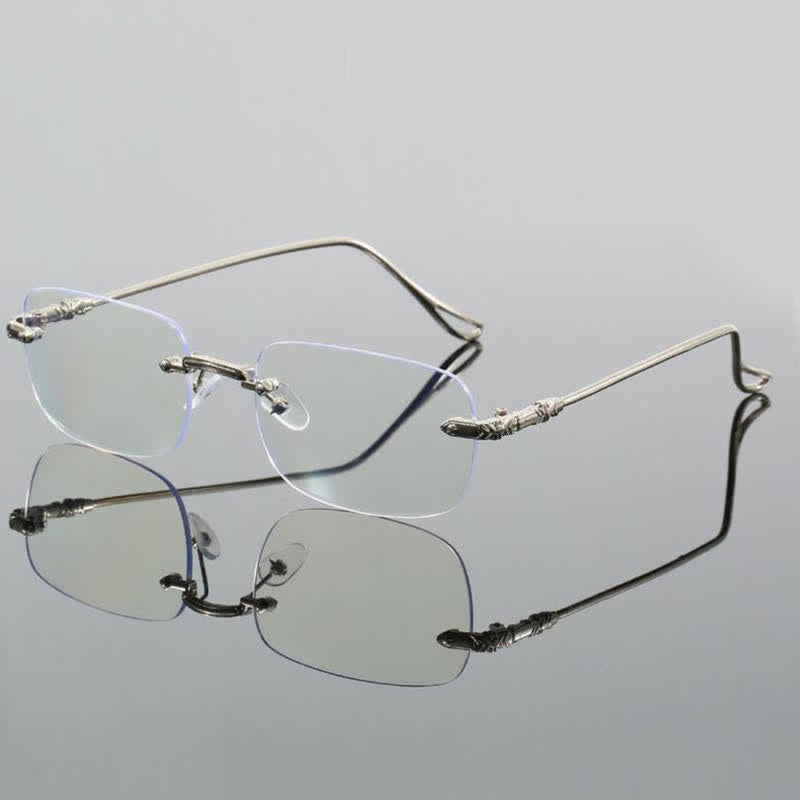Spykay™ EG26748 Unisex Rimless Metal Frame Simple Anti-blue Light Glasses