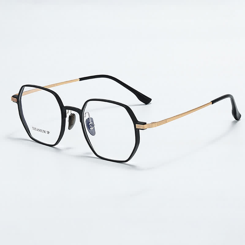 Spykay™ EG26822 Lightweight Titanium Geometric Frame Anti-blue Light Glasses
