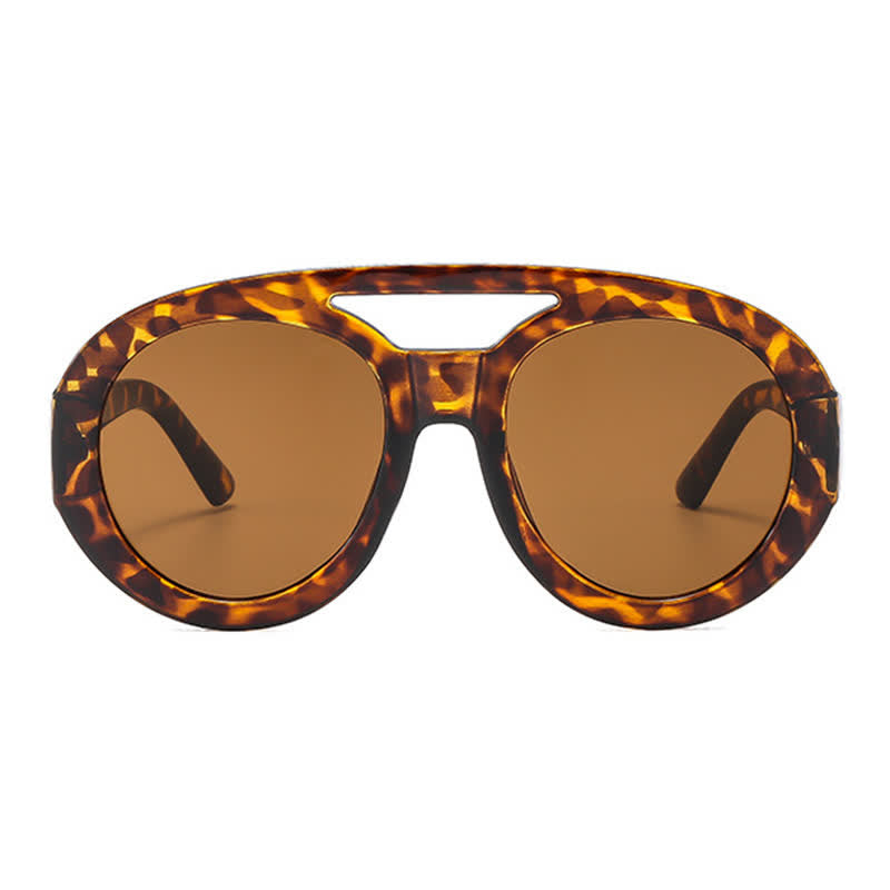 Spykay™ SG60741 Round Frame Double Bridges Oversized Aviator Sunglasses