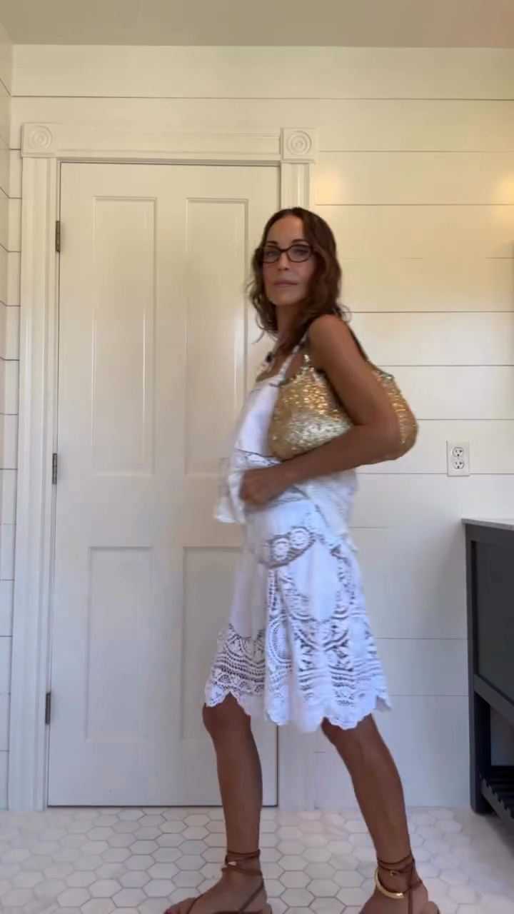 White Lace Sleeveless Top and Shorts Set