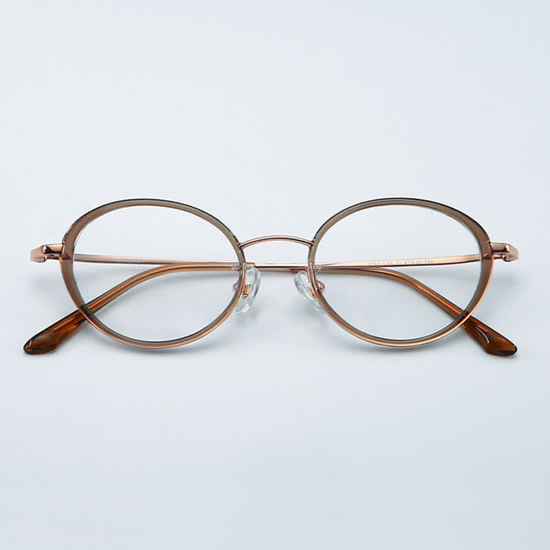 Spykay™ EG26720 Titanium Round Frame Anti-blue Light Hipster Glasses