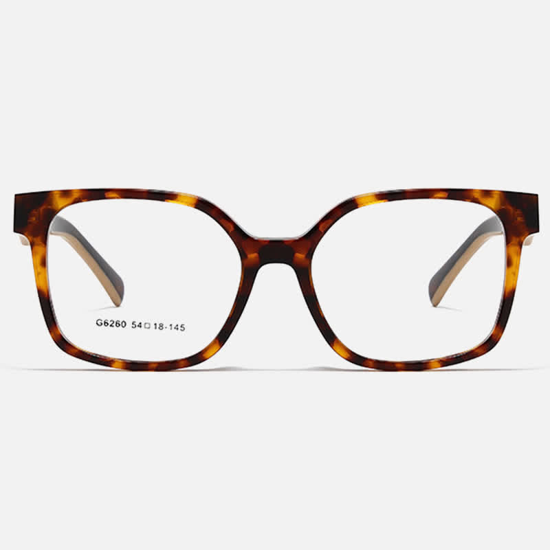 Spykay™ EG26789 Tortoise Shell Pattern Classic Square Frame Anti-blue Light Glasses