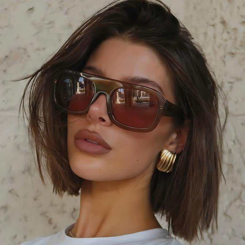 Spykay™ SG60920 Square Large Frame Trendy Sunglasses