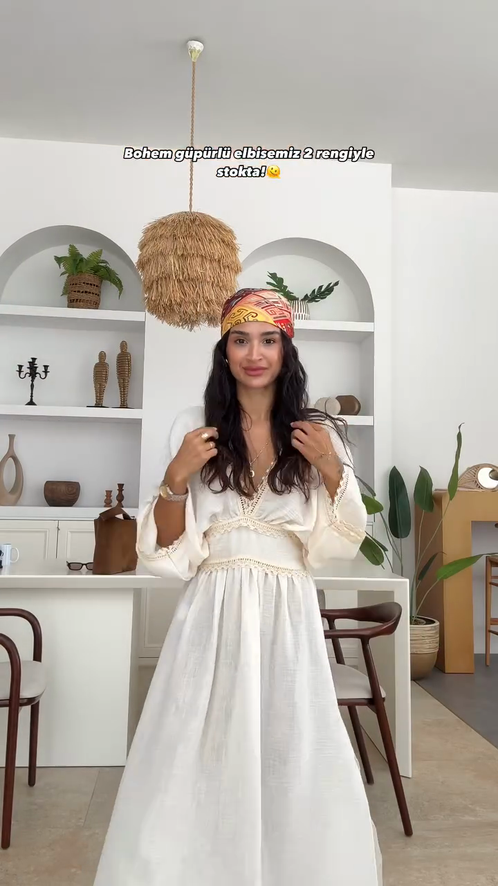 White Linen Bohemian Maxi Dress