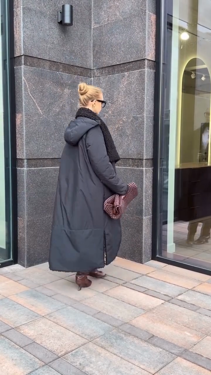 Faux - Shearling Trimmed Trench Coat