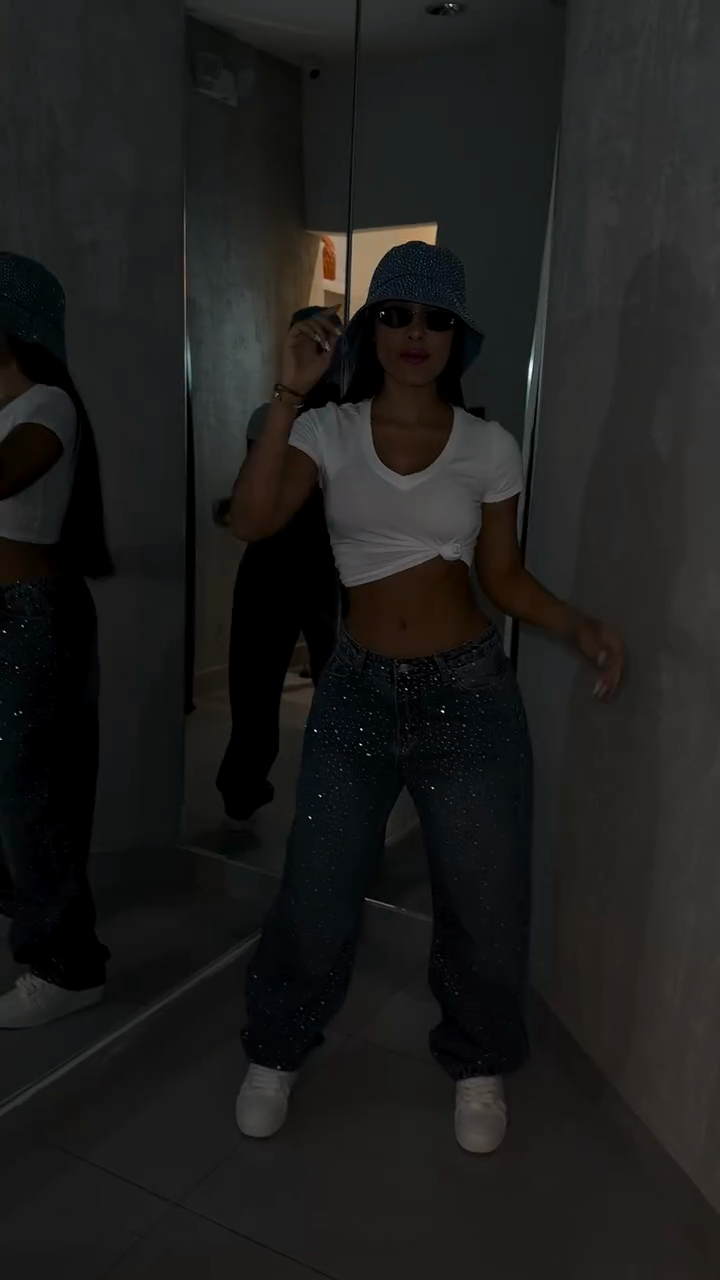Sparkled Baggy Jeans