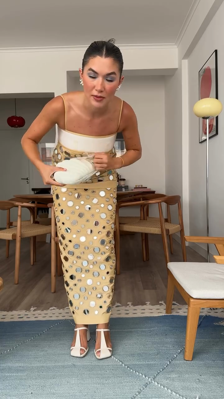 Yellow Mirror - Embellished Maxi Dress
