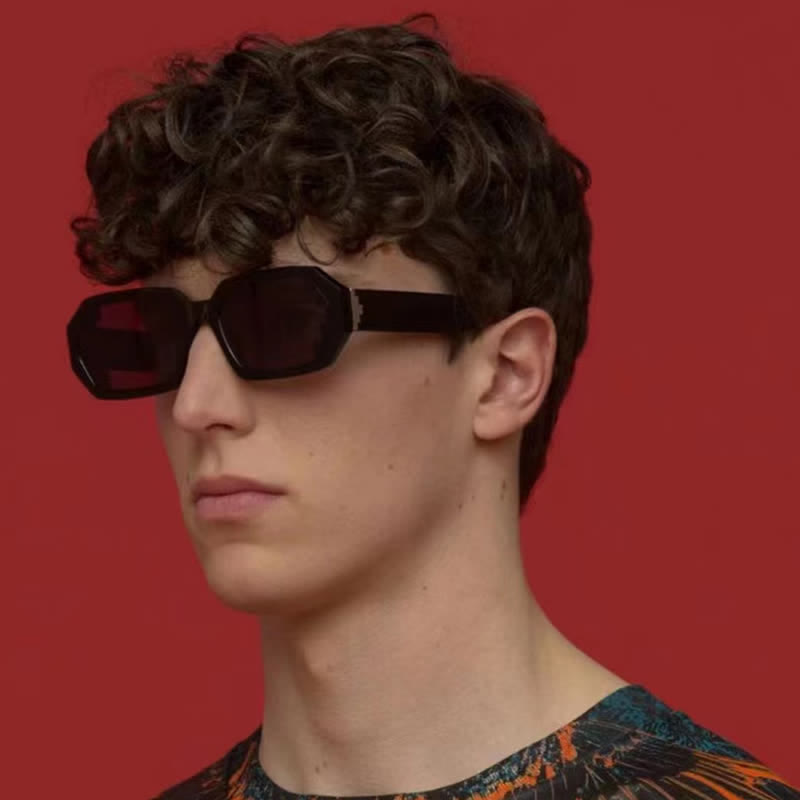 Spykay™ SG60689 Unisex Leopard Pattern Geometric Frame Sunglasses