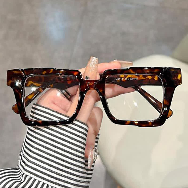 Spykay™ EG26815 Fashion Colorblock Square Frame Anti-blue Light Glasses