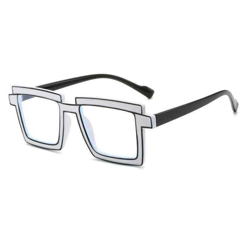 Spykay™ EG26813 Fluorescent Colorblock Square Frame Anti-blue Light Glasses