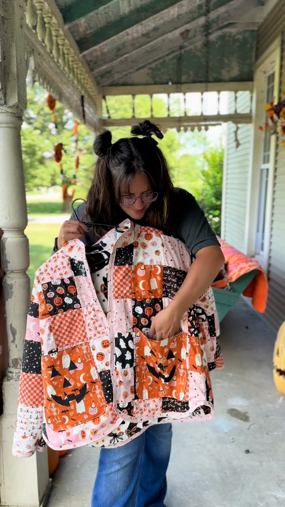 Halloween - Themed Patchwork Jacket