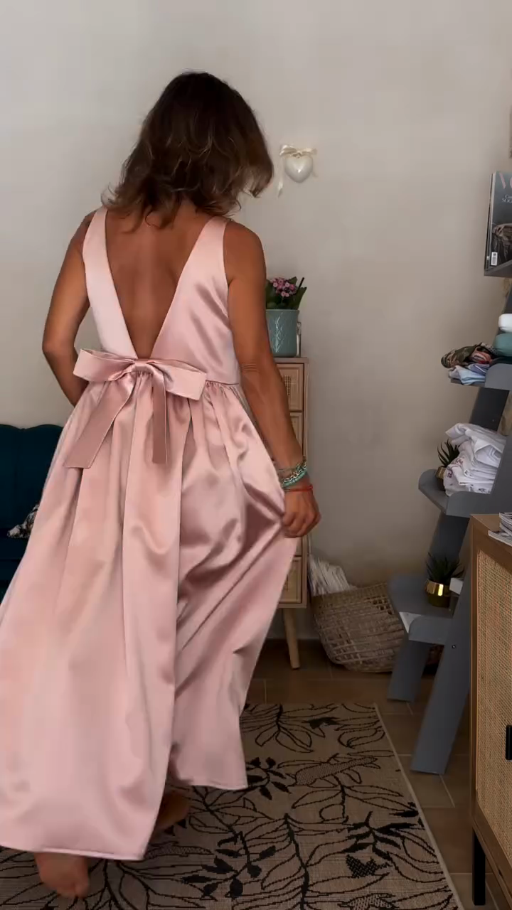 Pink Sleeveless Maxi Dress