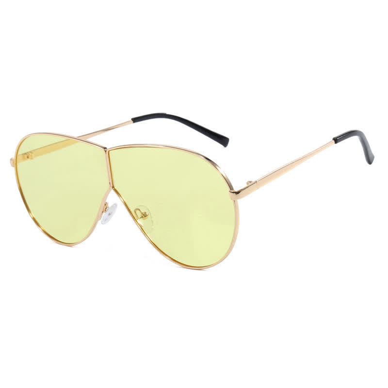 Spykay™ SG60915 Hipster One-piece Metal Temples Aviator Sunglasses