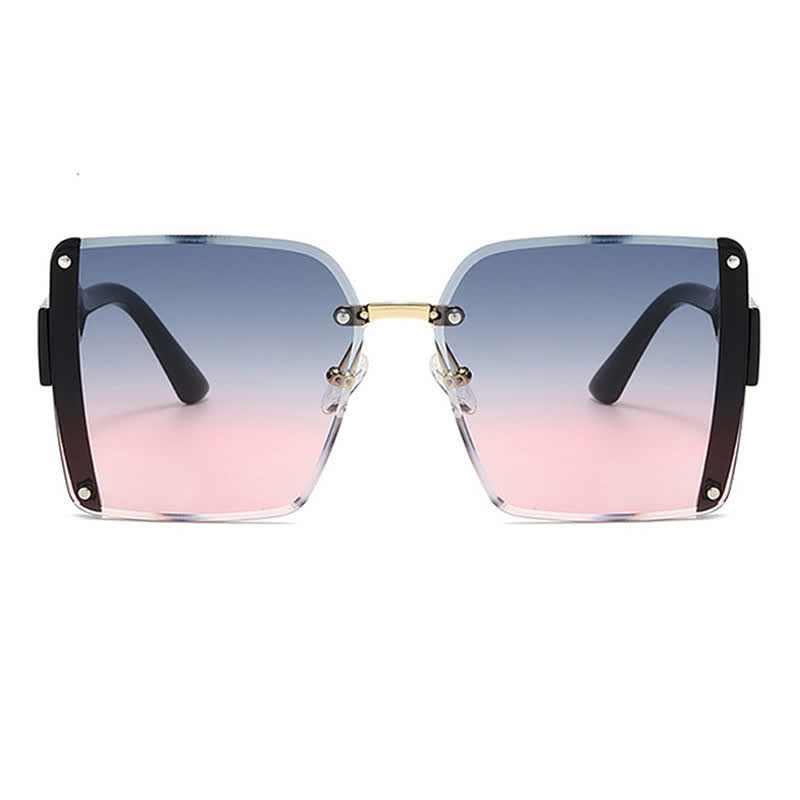 Spykay™ SG60835 Square Frame Oversized Rimless Sunglasses