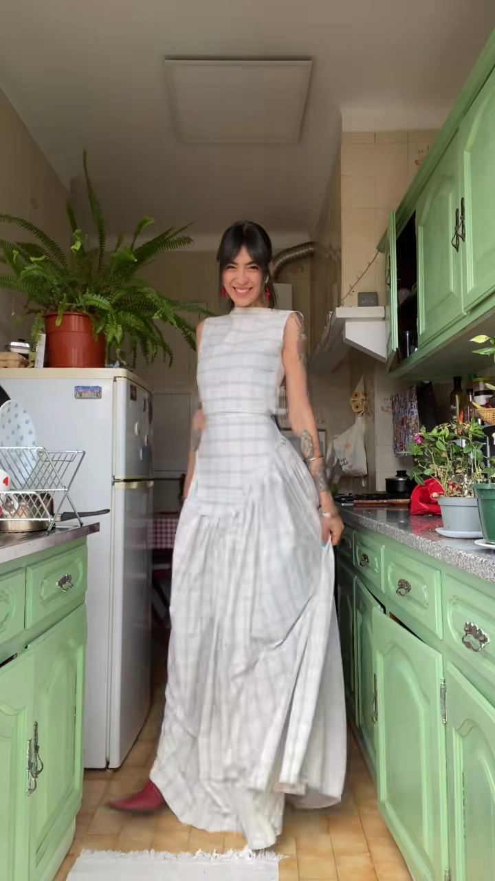 Plaid Sleeveless Maxi Dress