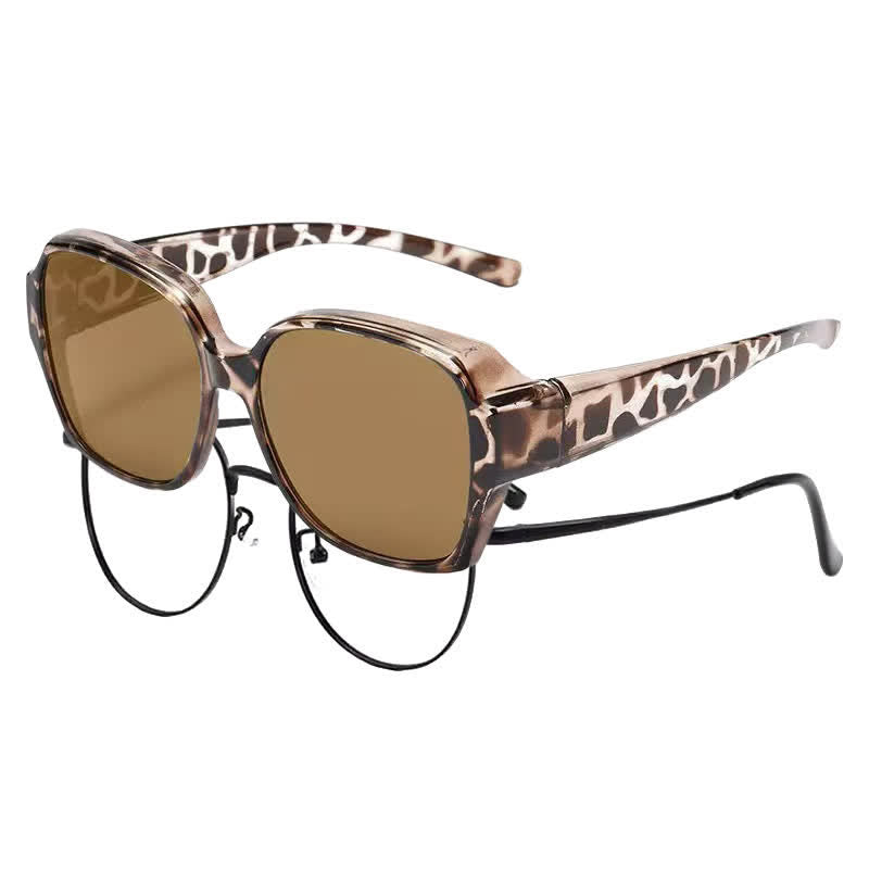 Spykay™ SG60859 Square Frame Polarized Driving Sunglasses Fit Over Glasses for Nearsighted People