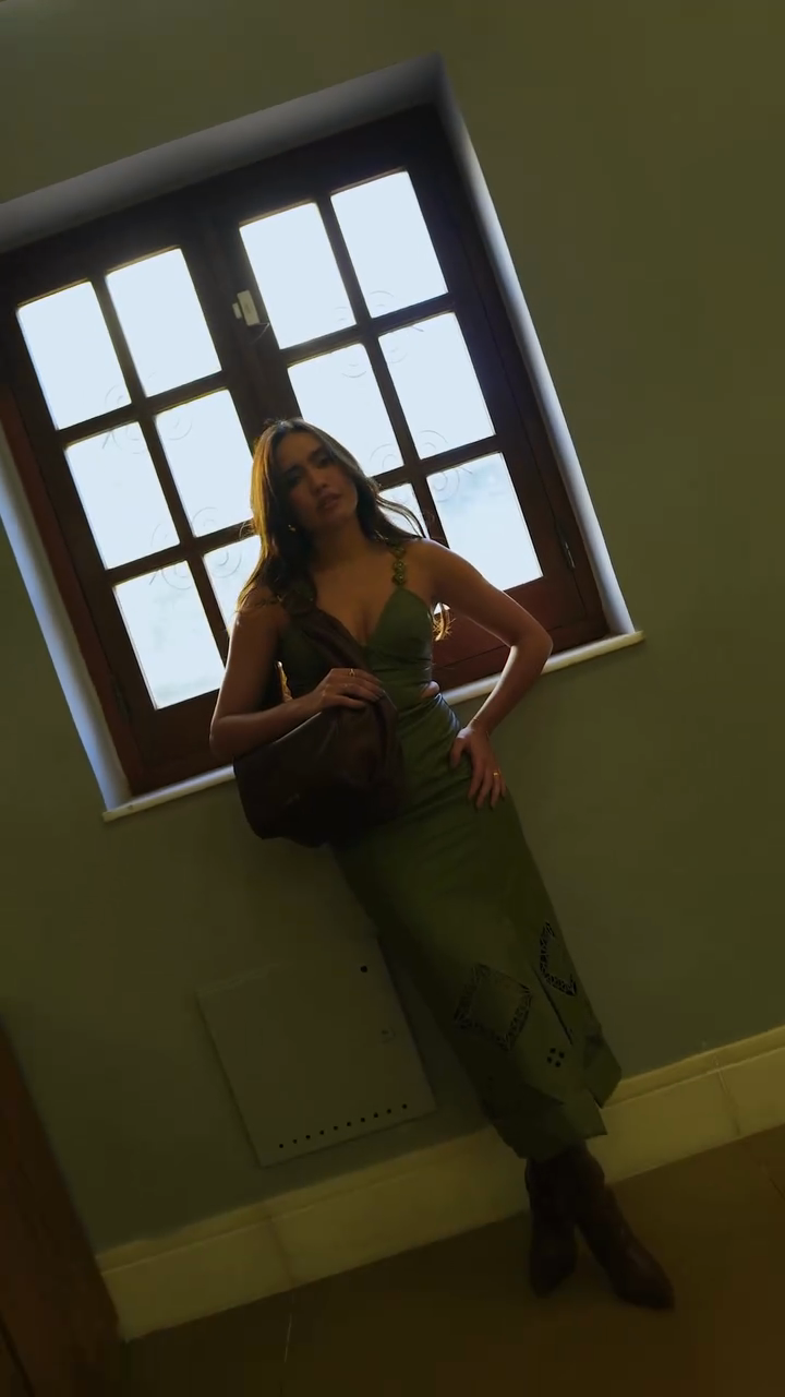 Sage Green Cut - Out Maxi Dress