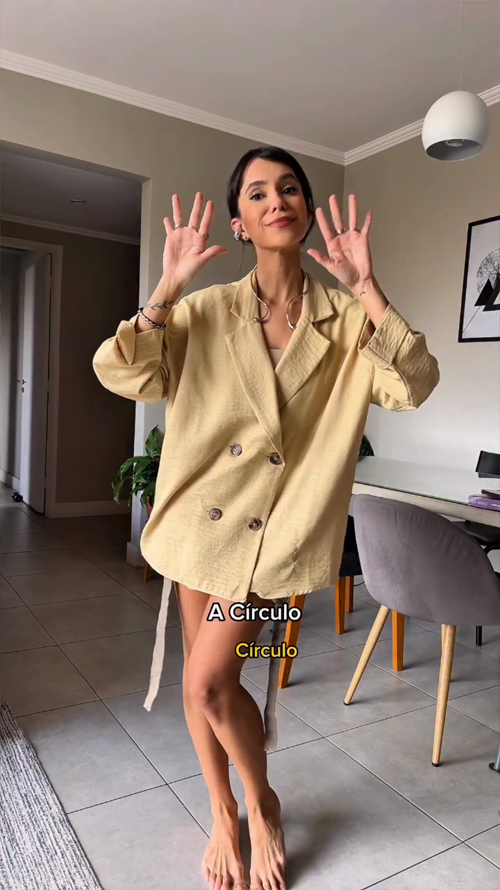 Beige Double - Breasted Linen Blazer