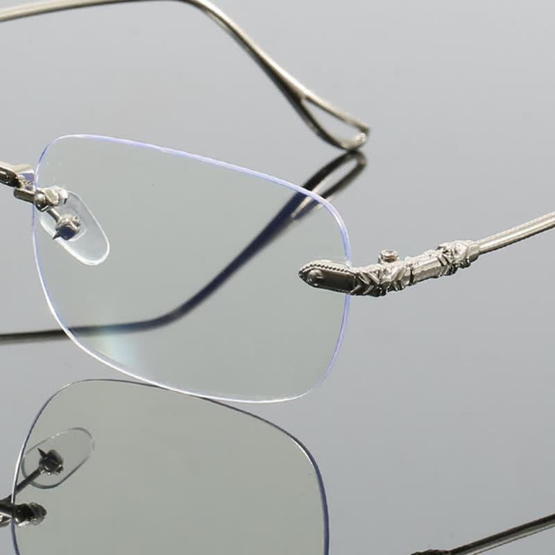 Spykay™ EG26748 Unisex Rimless Metal Frame Simple Anti-blue Light Glasses