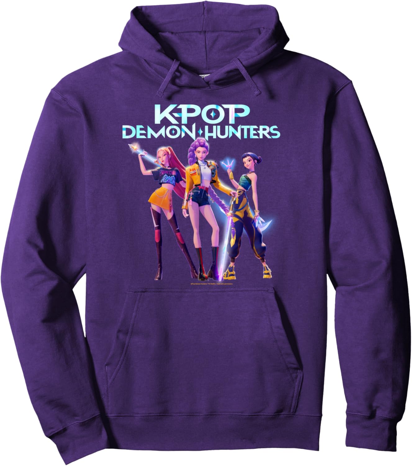 Christmas Huntrix Heroic Poses Group Shot Pullover Hoodie