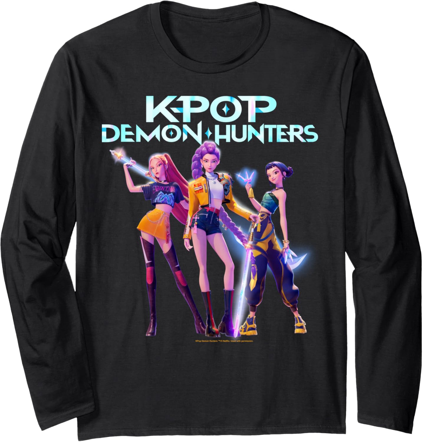 Christmas Huntrix Heroic Poses Group Shot Long Sleeve T-Shirt