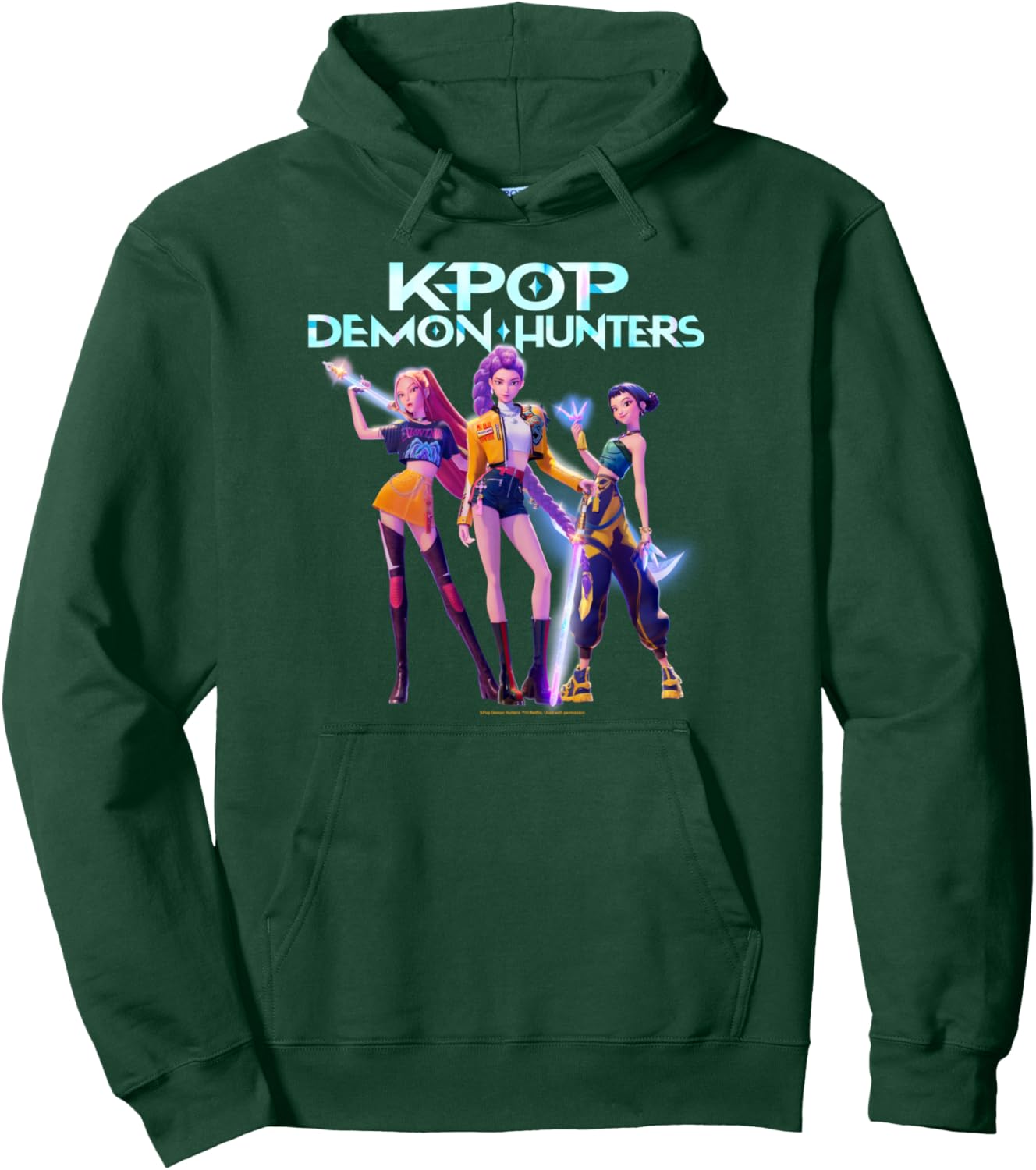 Christmas Huntrix Heroic Poses Group Shot Pullover Hoodie