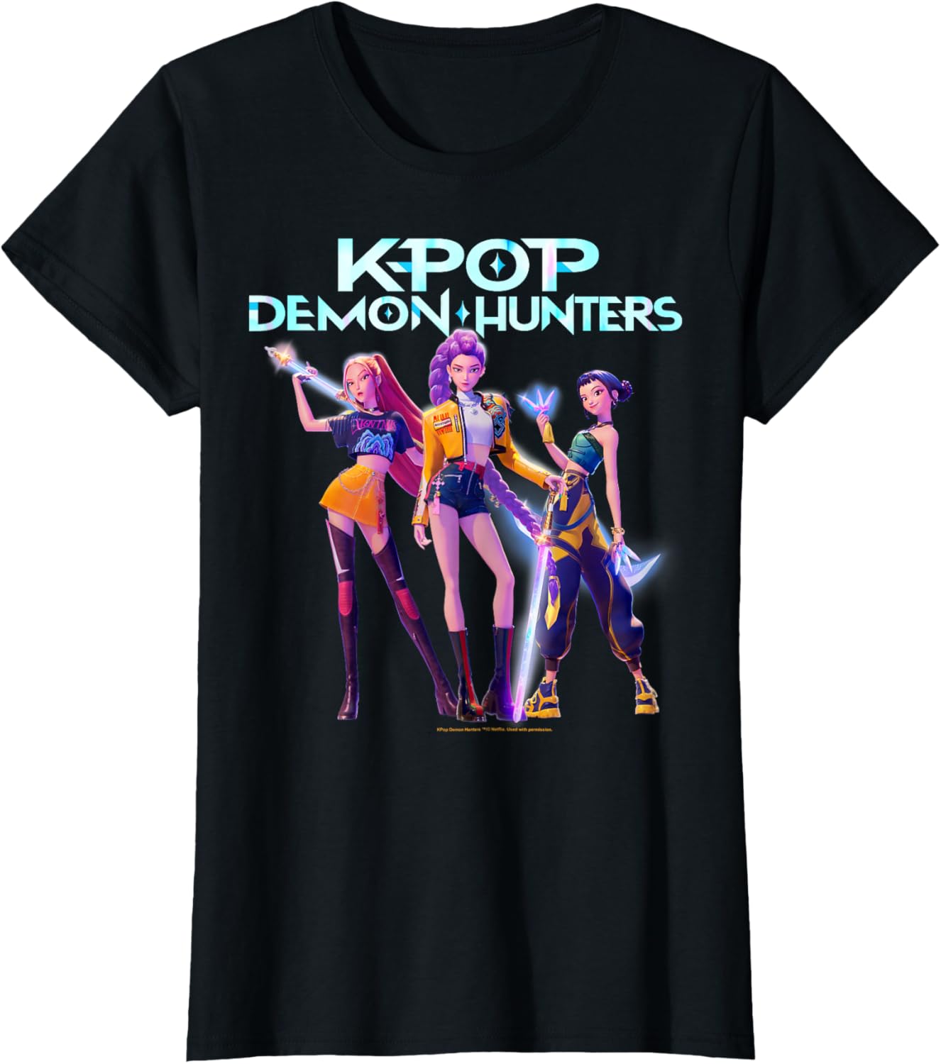 Christmas Huntrix Heroic Poses Group Shot T-Shirt