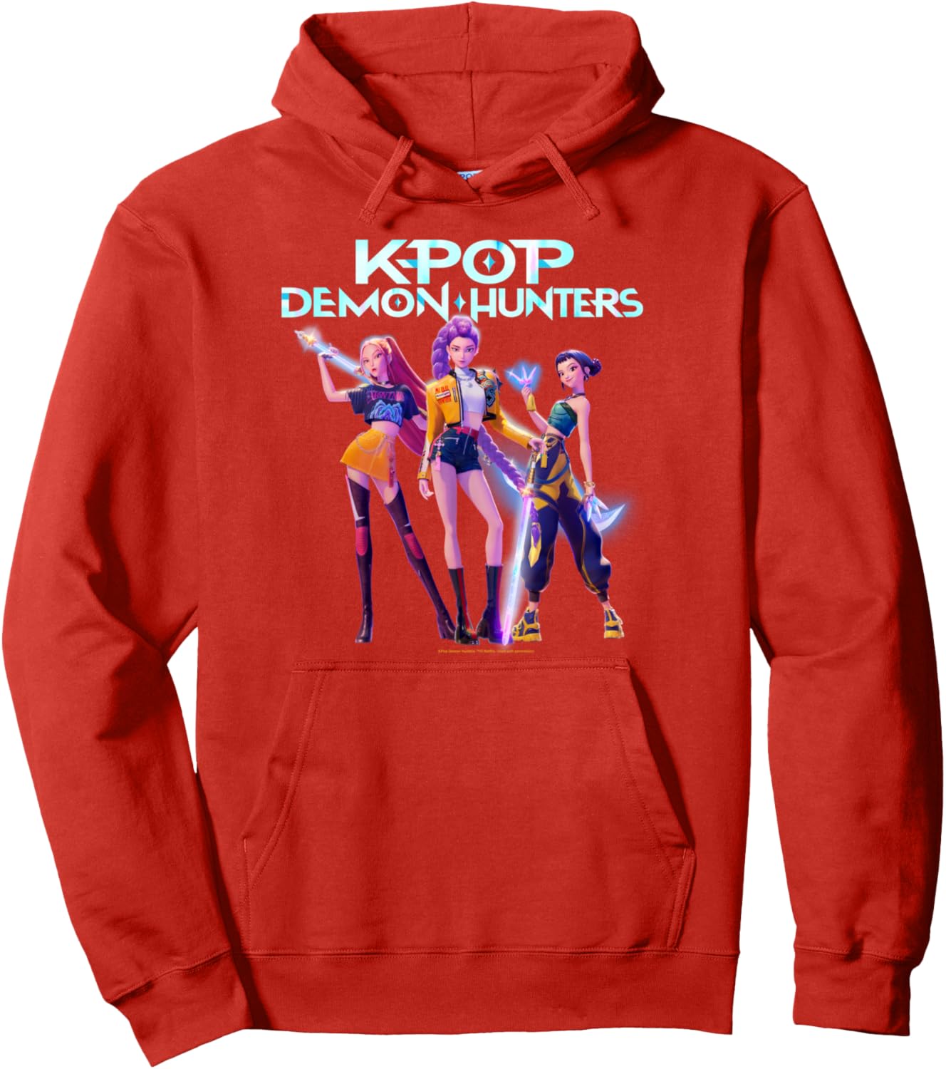 Christmas Huntrix Heroic Poses Group Shot Pullover Hoodie