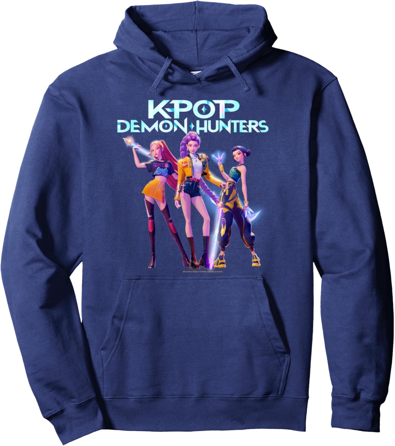 Christmas Huntrix Heroic Poses Group Shot Pullover Hoodie