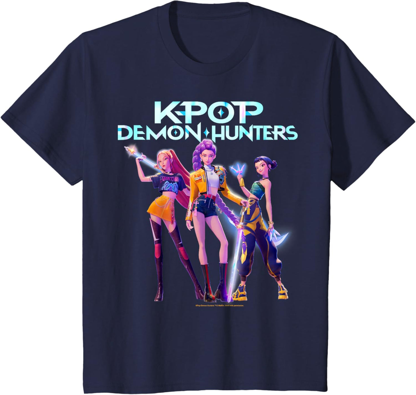 Christmas Huntrix Heroic Poses Group Shot T-Shirt