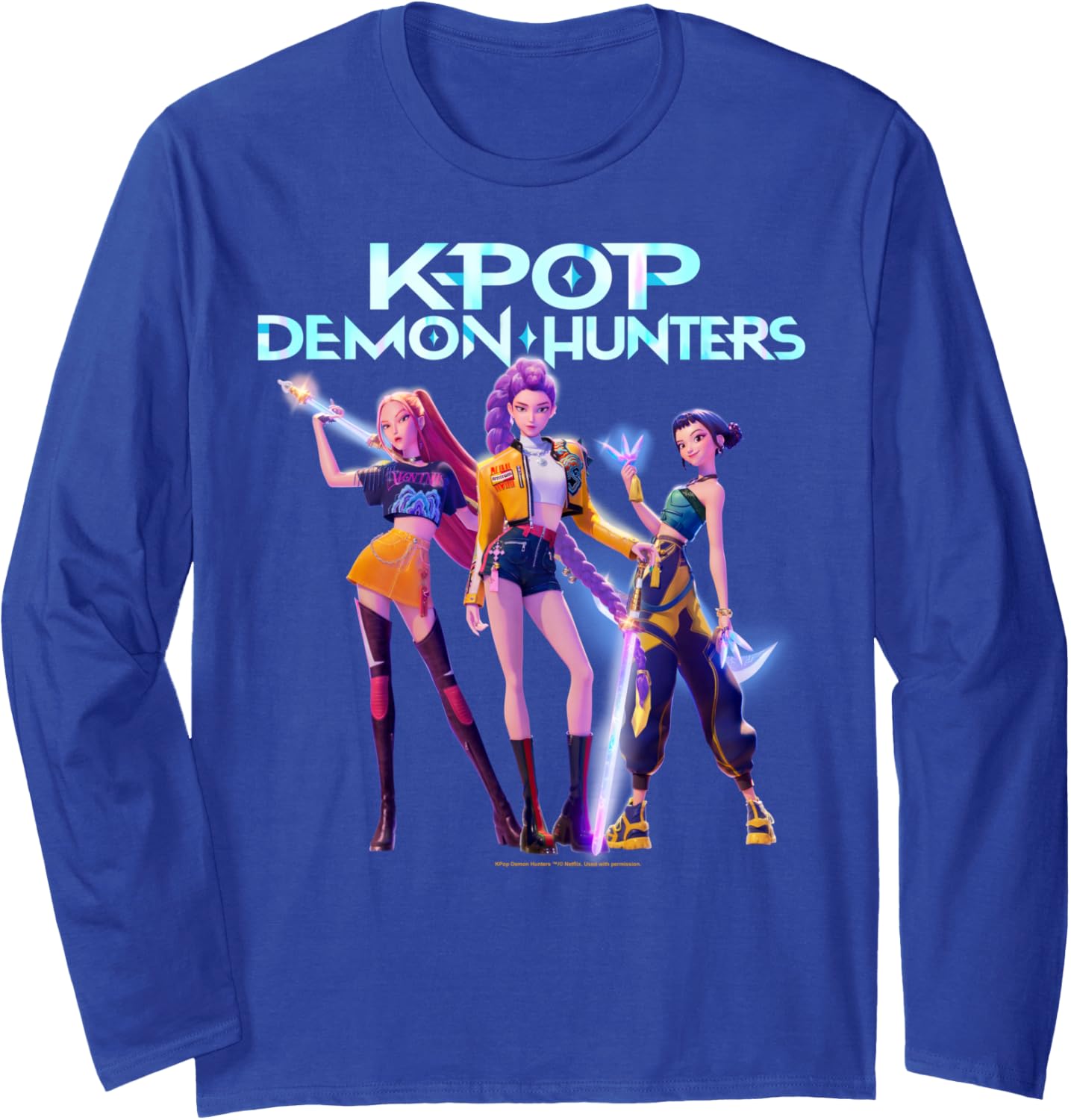 Christmas Huntrix Heroic Poses Group Shot Long Sleeve T-Shirt