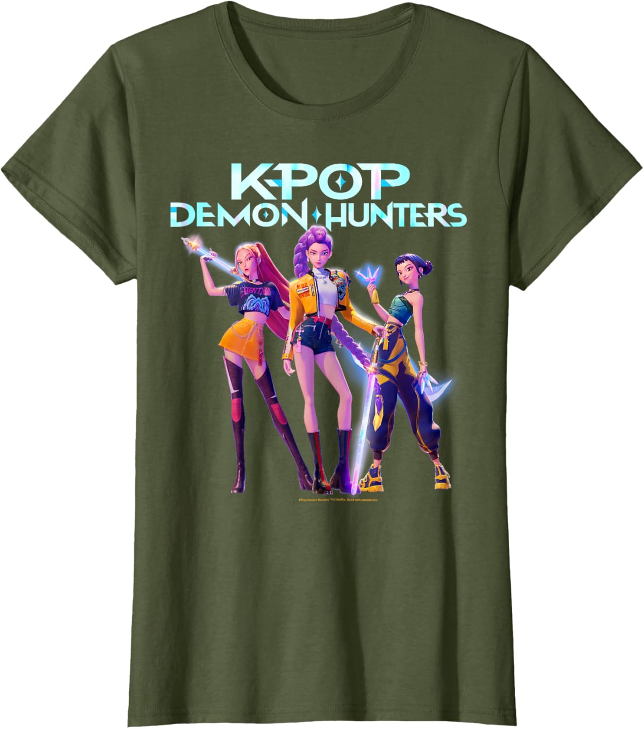 Christmas Huntrix Heroic Poses Group Shot T-Shirt