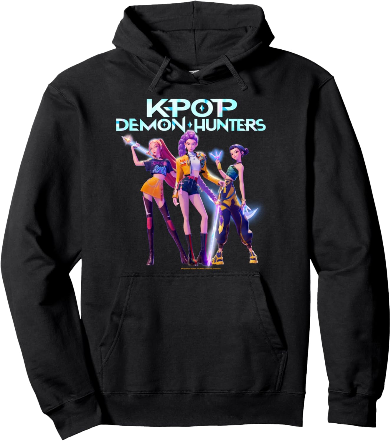 Christmas Huntrix Heroic Poses Group Shot Pullover Hoodie