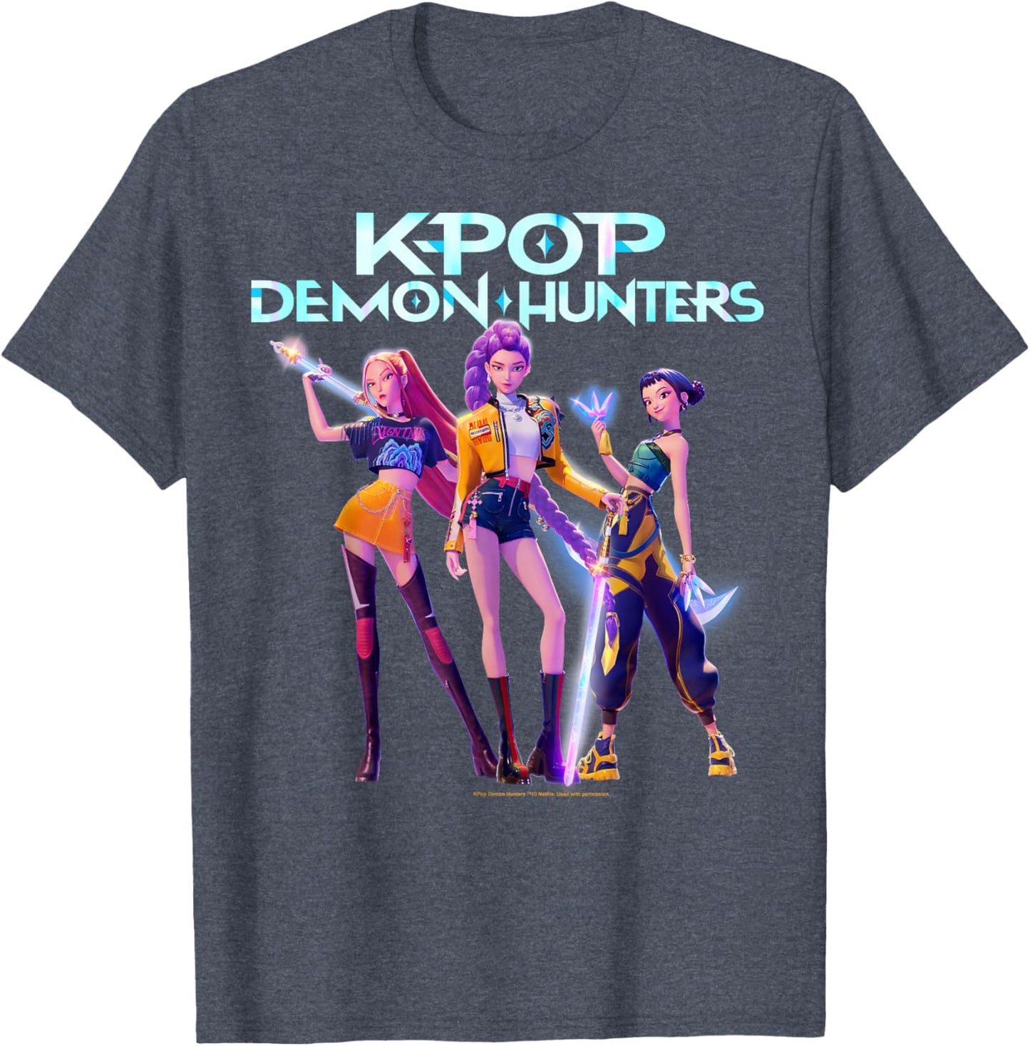 Christmas Huntrix Heroic Poses Group Shot T-Shirt