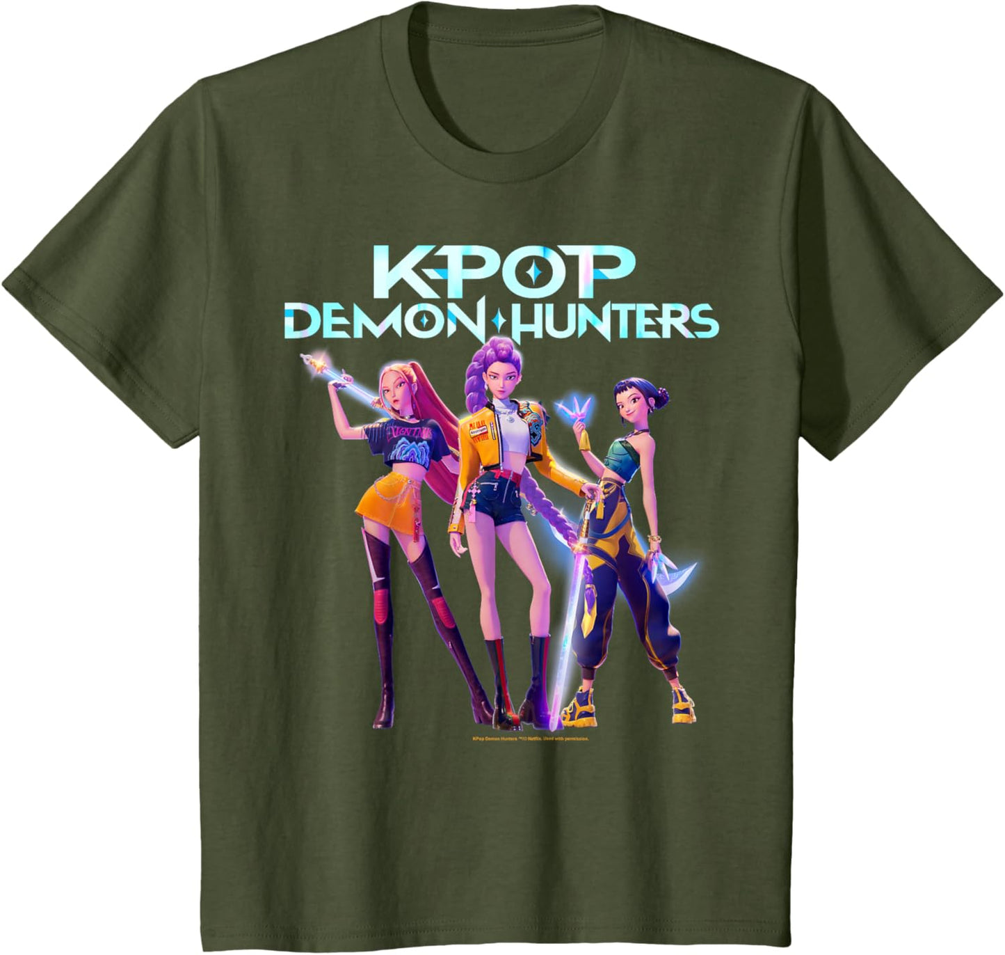 Christmas Huntrix Heroic Poses Group Shot T-Shirt