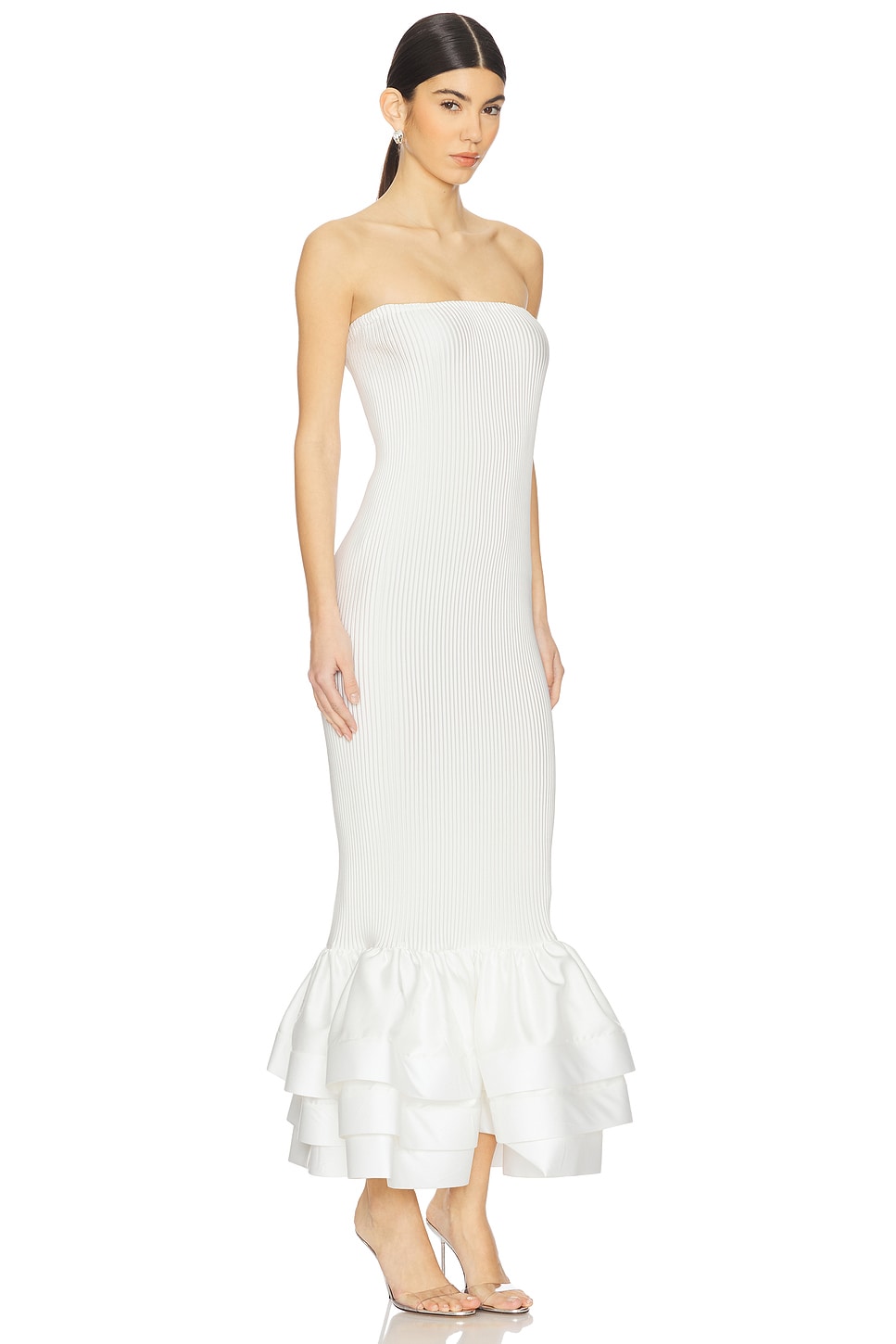 Strapless Floral Mermaid Maxi Dress