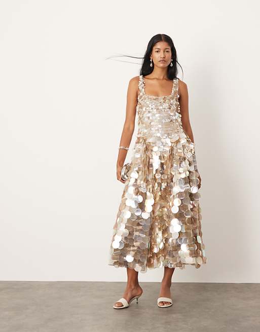 Sequin - Embellished Midi Dress