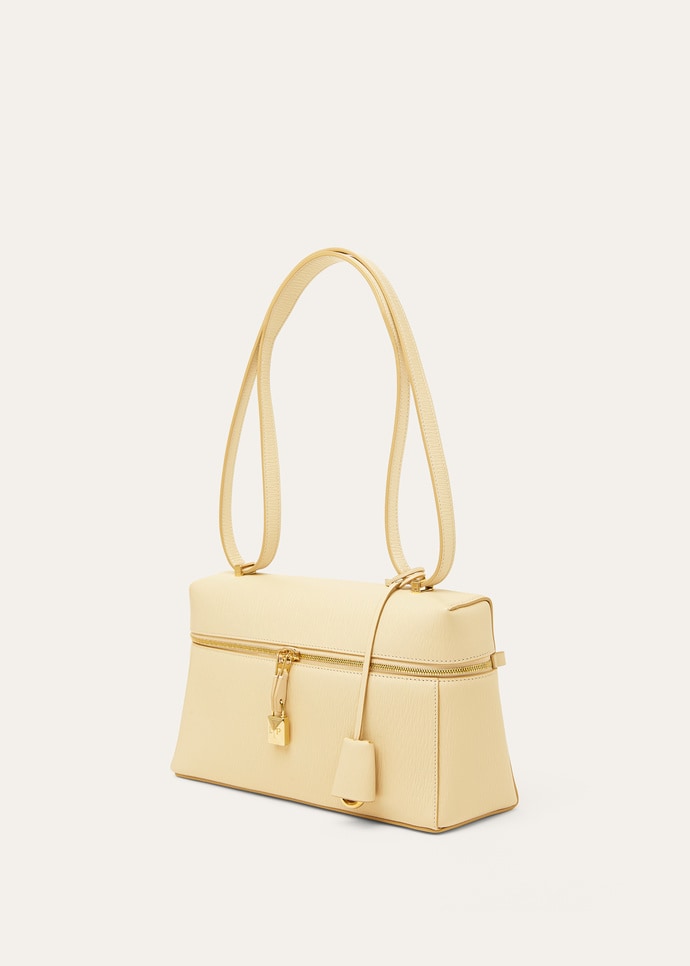 beige structured crossbody bag