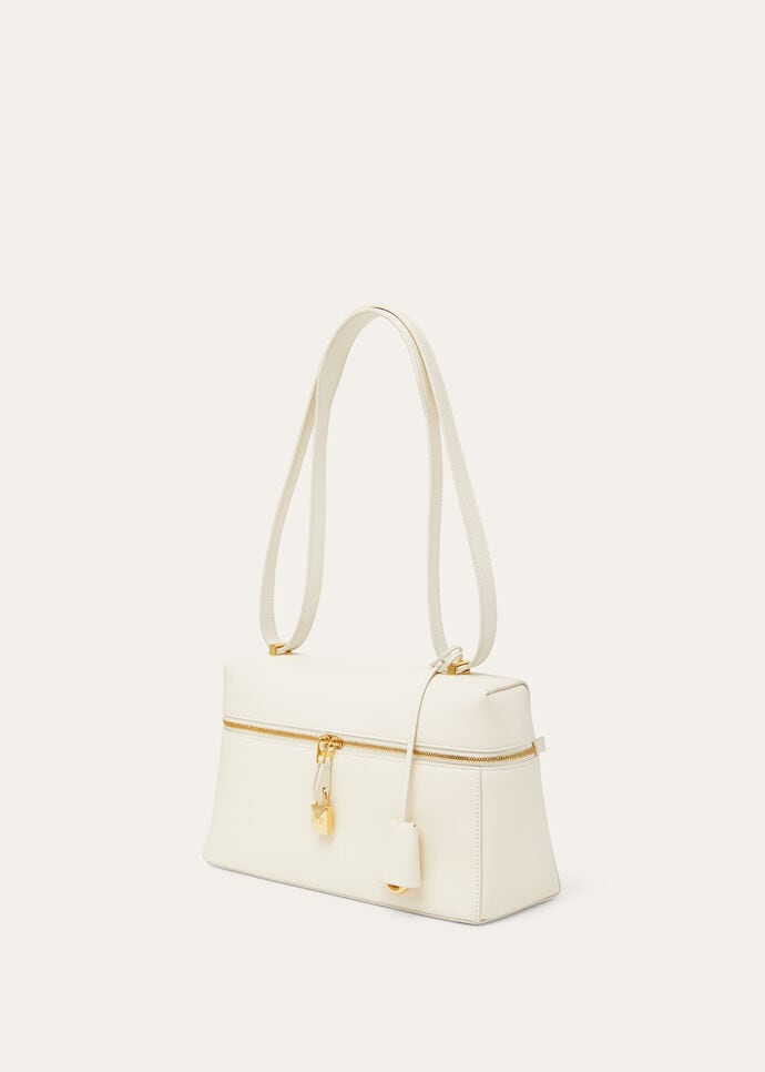 beige structured crossbody bag
