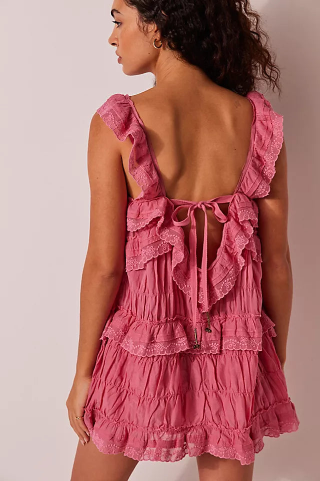 Ruffled Sleeveless Mini Dress