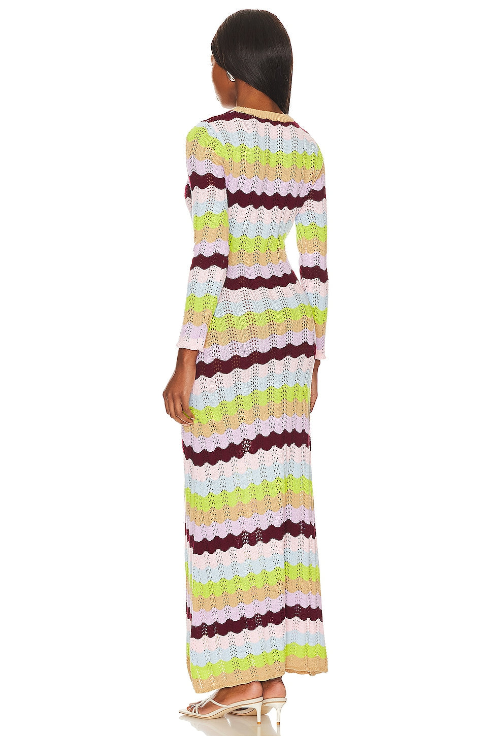 Rainbow - Striped Knit Maxi Dress