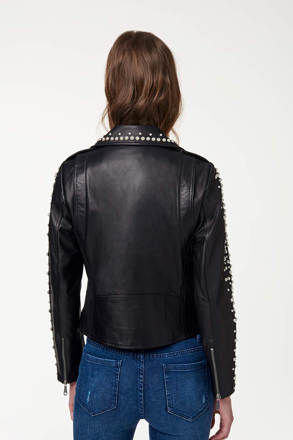 Moto Jacket With Pearls